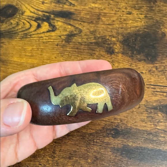Vintage Brown and Black Elephant Bangle Set - Picture 6 of 12